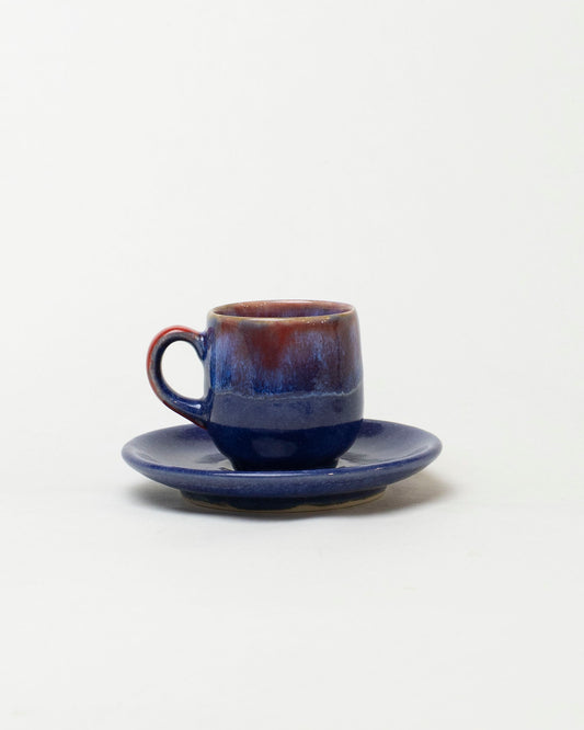 Filiżanka do espresso – nocny granat z rubinową poświatą