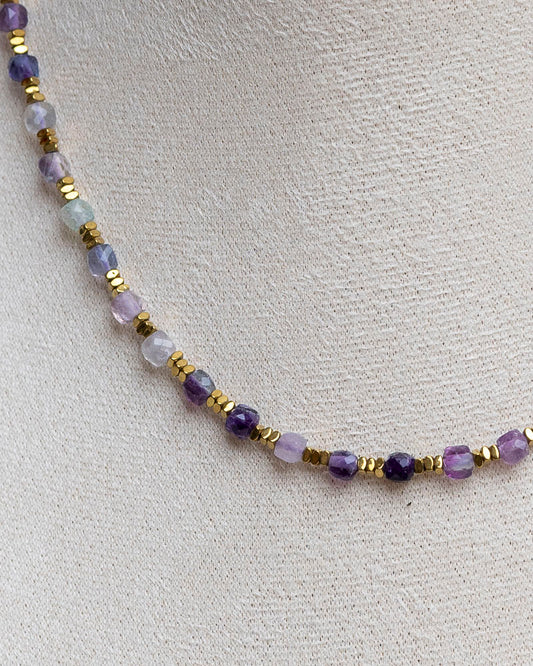 Naszyjnik „Mglisty Ogród” – fluoryt