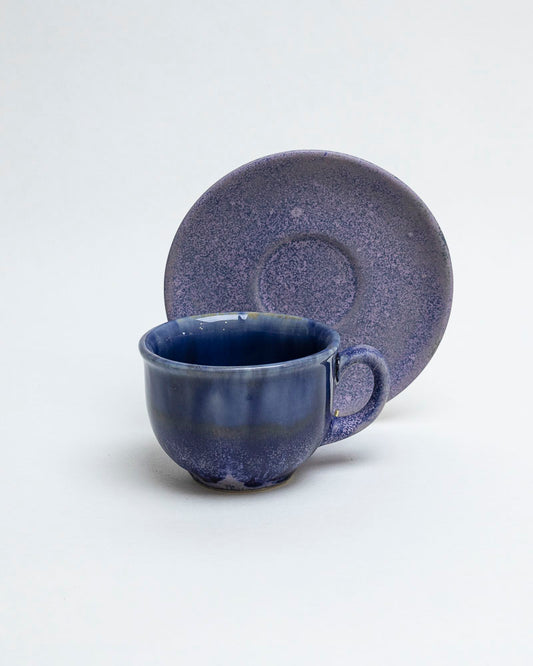 Filiżanka z talerzykiem – atramentowy zmierzch