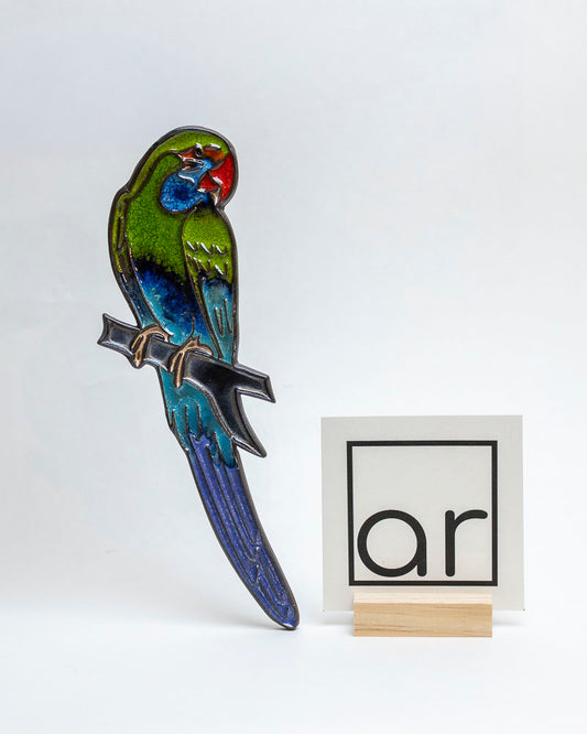 Papuga ceramiczna – dekoracja ścienna