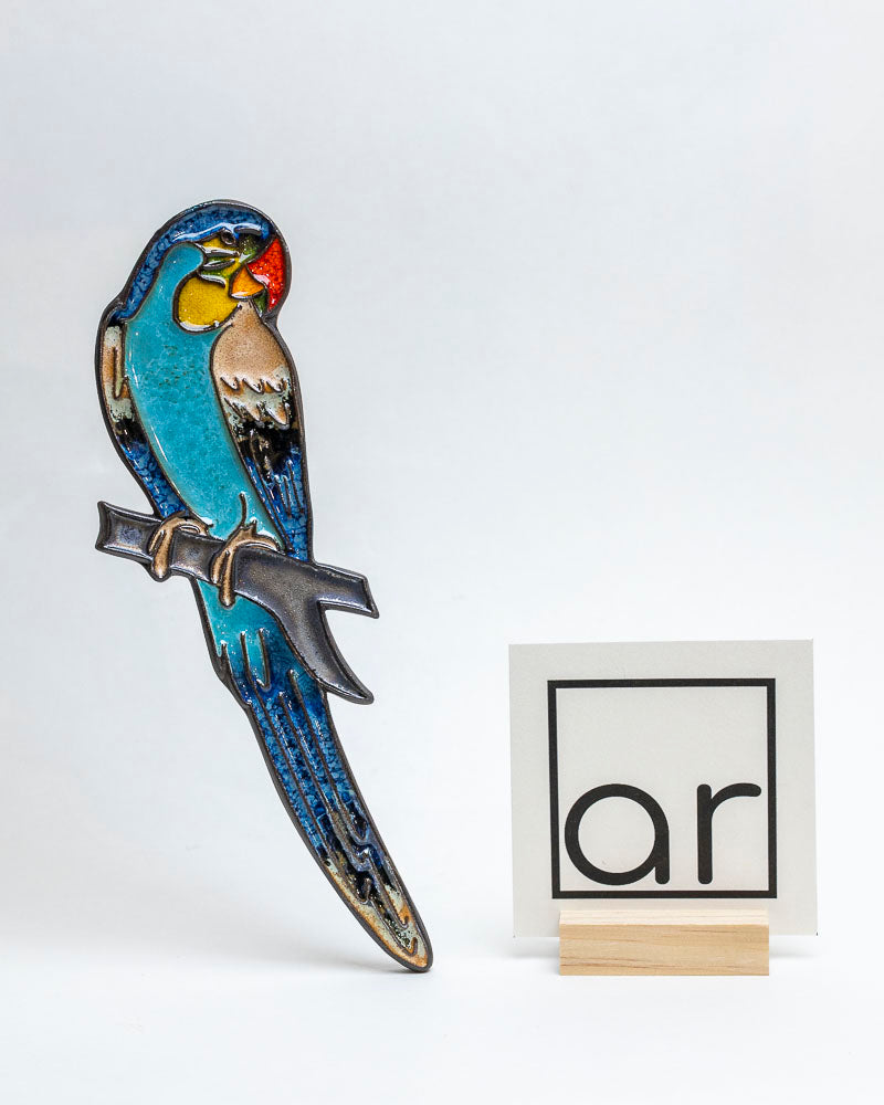 Papuga ceramiczna – dekoracja ścienna