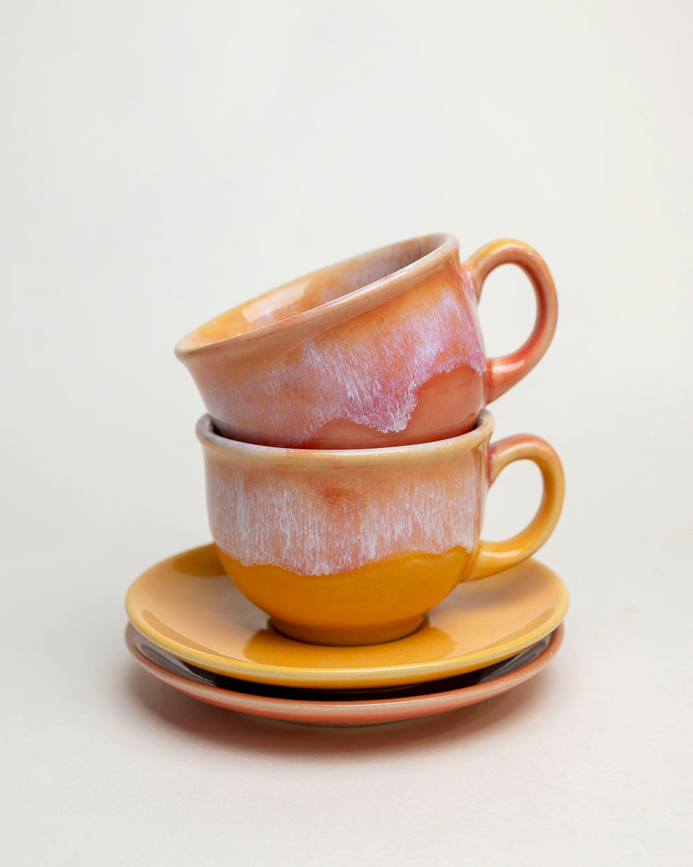 Zestaw dwóch filiżanek – morela i miód