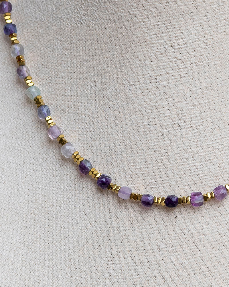 Naszyjnik „Mglisty Ogród” – fluoryt