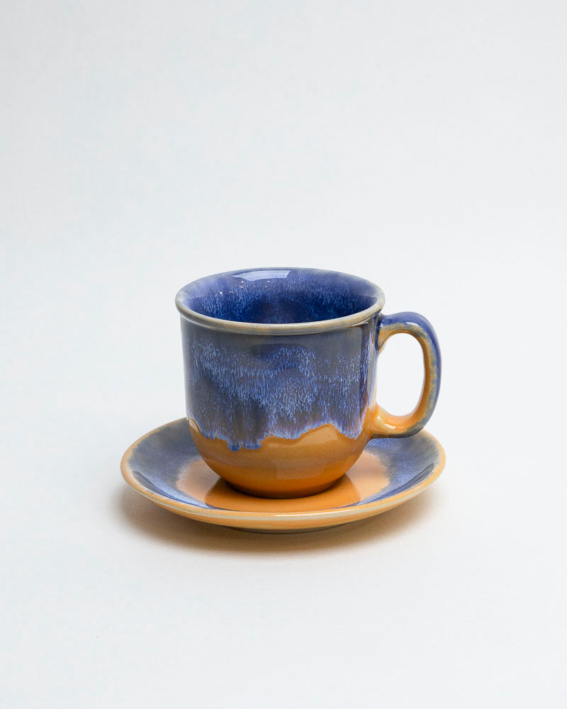 Filiżanka z talerzykiem – szafranowy zmierzch