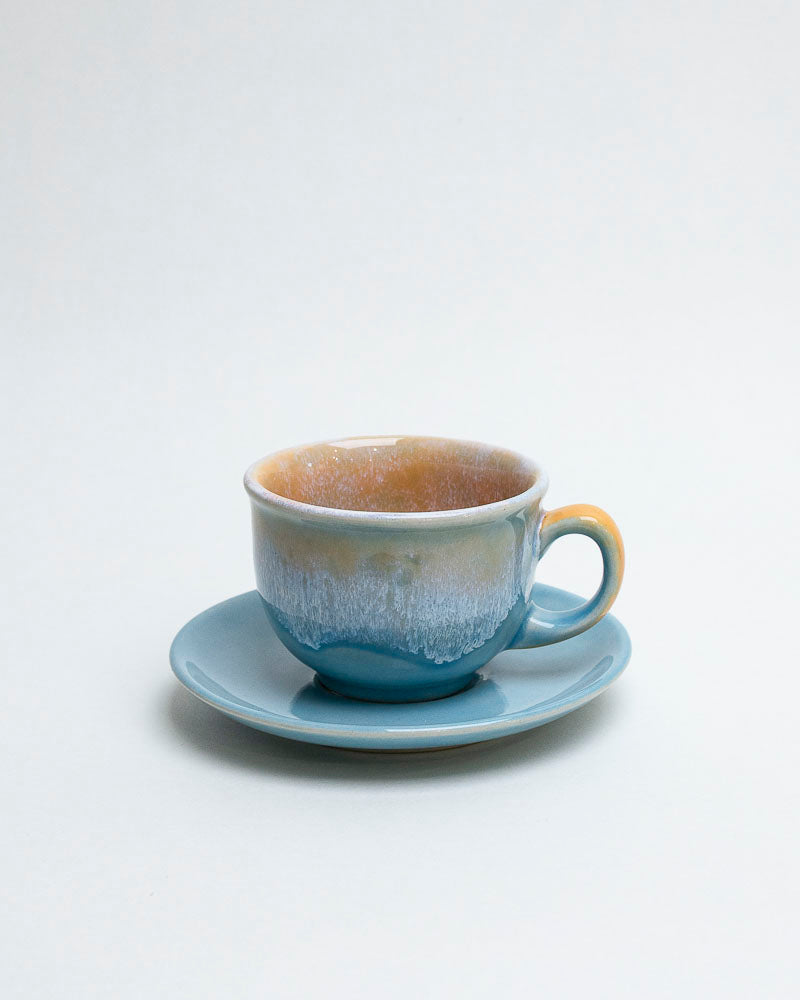 Filiżanka z talerzykiem – poranny błękit