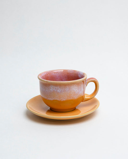 Filiżanka z talerzykiem – morelowa mgiełka