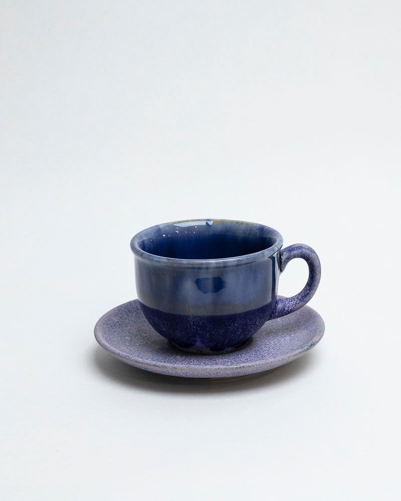 Filiżanka z talerzykiem – atramentowy zmierzch