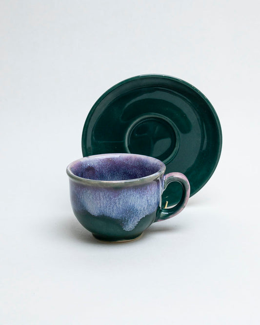 Filiżanka z talerzykiem – jagodowa noc