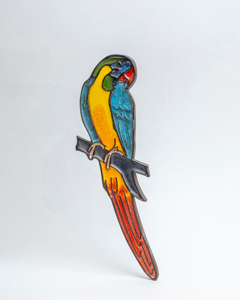 Papuga ceramiczna – dekoracja ścienna