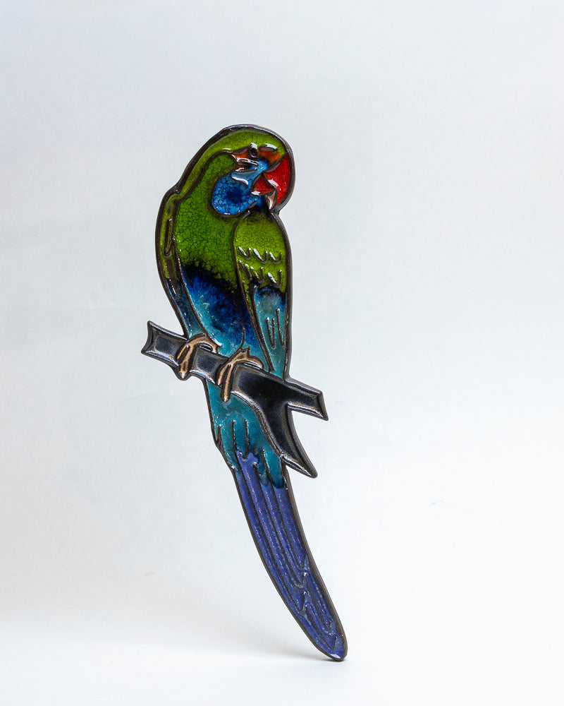 Papuga ceramiczna – dekoracja ścienna