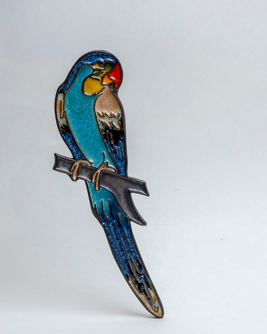 Papuga ceramiczna – dekoracja ścienna